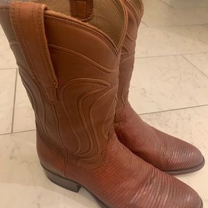 Tecovas men’s nolan lizard bourbon boots size 9D